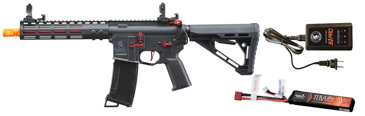 Lancer Tactical Gen 3 Archon 9" M-LOK M4 Airsoft AEG Rifle w/ Delta Stock w/ LiPO Battery/Charger Bu