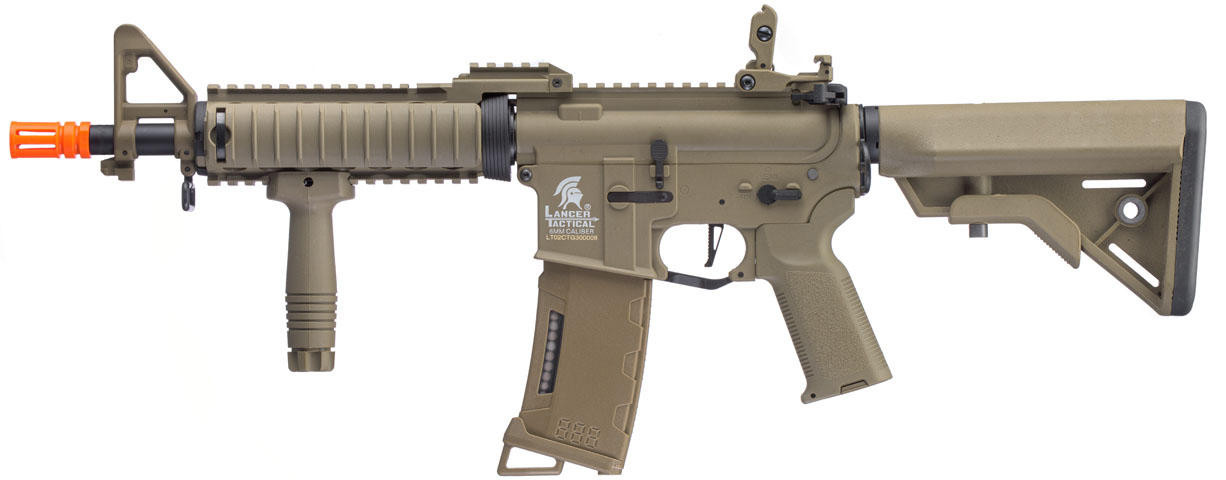 Lancer Tactical Gen 3 MK18 Mod 0 Nylon Polymer M4 Airsoft AEG Rifle, Tan