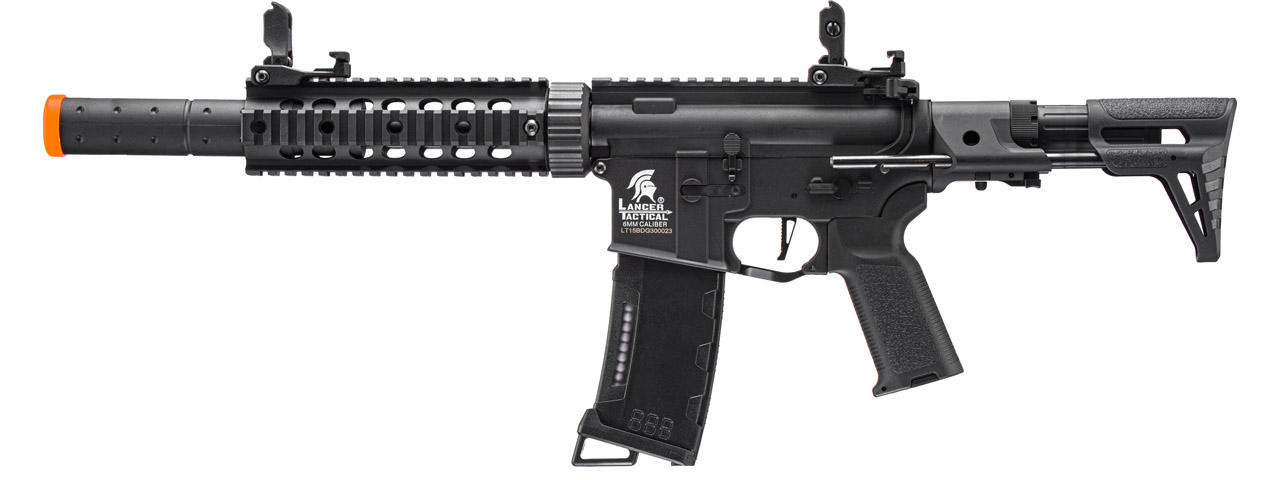 Lancer Tactical Gen 3 PDW M4 Carbine Airsoft Rifle, Black
