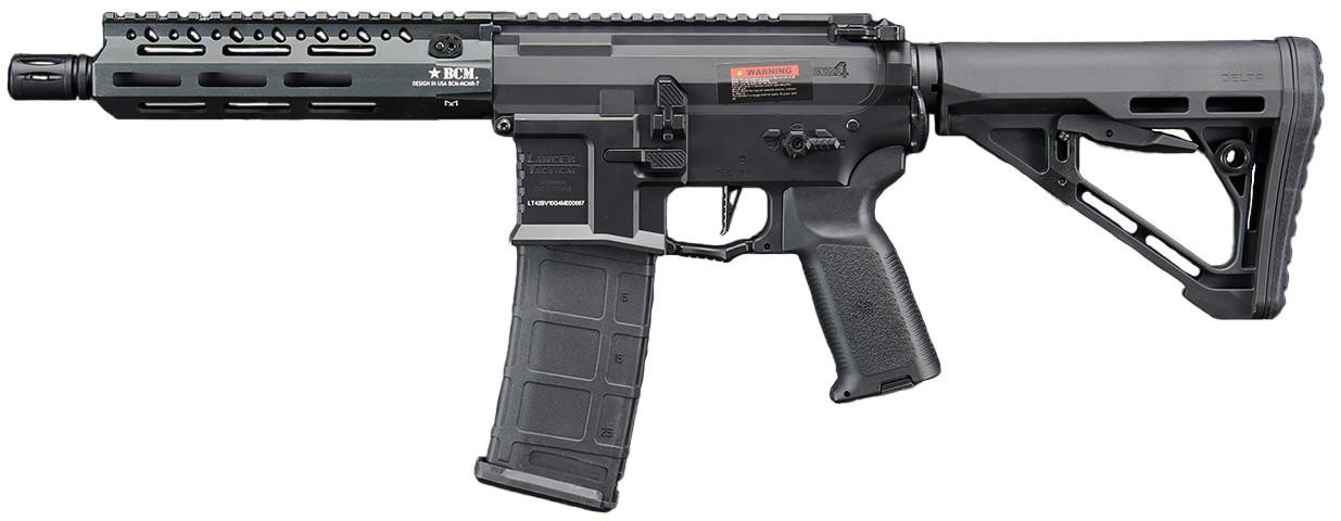Lancer Tactical Gen 4 Predator SBR Airsoft AEG Rifle w/ BCM Gunfighter 7" Rail System & Nebula II ET