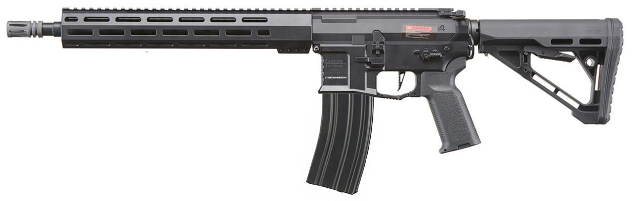 Lancer Tactical Gen 4 Predator SBR Airsoft AEG Rifle w/ PTS SR 12.5" Rail System & Nebula II ETU, Bl