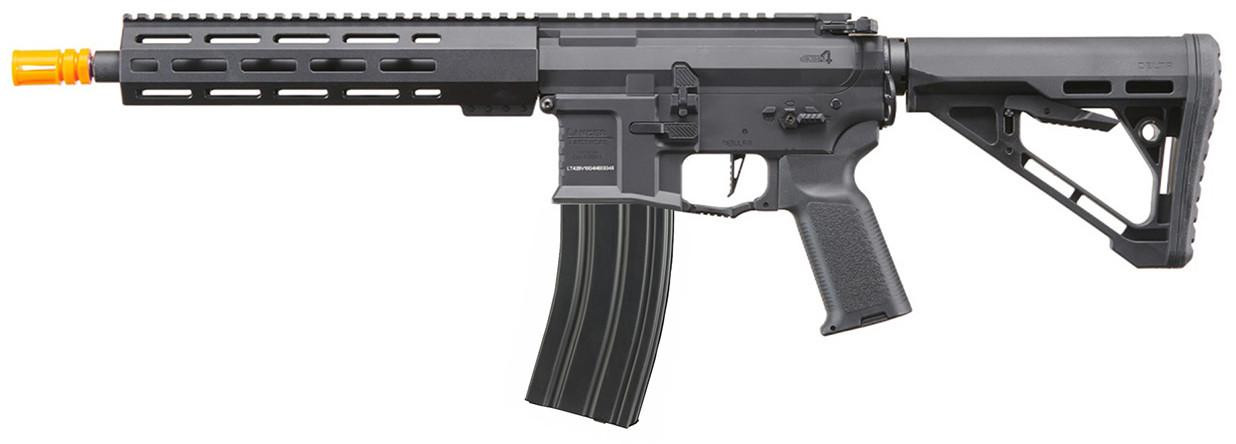 Lancer Tactical Gen 4 Predator SBR Airsoft AEG Rifle w/ PTS SR 9.5" Rail System & Nebula II ETU, Bla