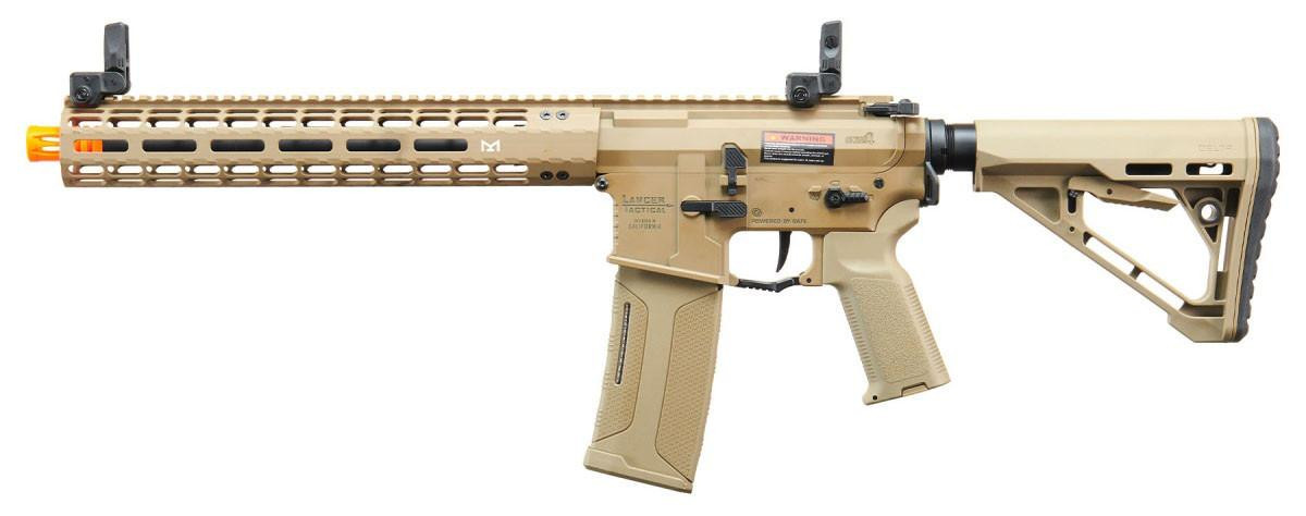 Lancer Tactical Gen 4 VALIANT Edition 13" SBR Airsoft AEG Rifle w/ Aster II Bluetooth ETU, Tan