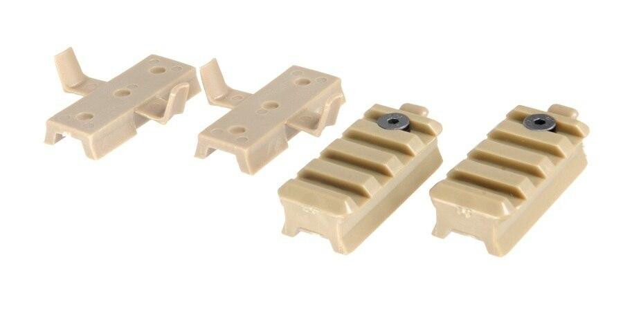 Lancer Tactical Helmet Rail Mount Kit for Railed SpecOps Military Style and MICH Helmets, Tan