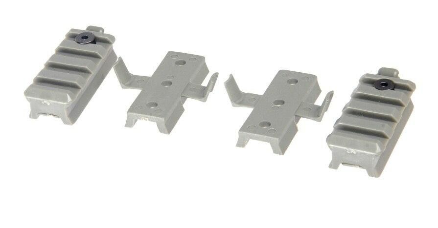 Lancer Tactical Helmet Rail Mount Kit for Railed SpecOps Military Style and MICH Helmets, Foliage Gr