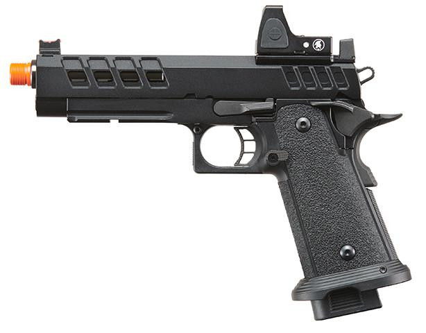 Lancer Tactical Heracles Hi-Capa Gas Blowback Airsoft Pistol w/ Reflex Dot, Black