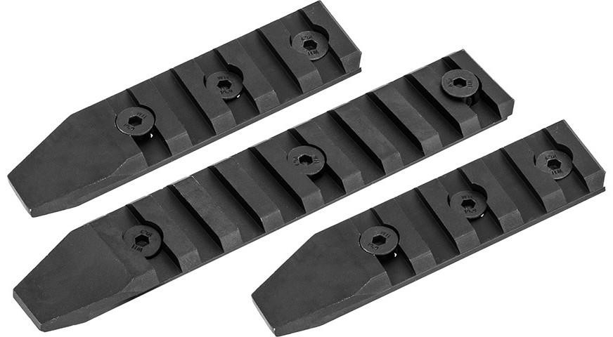 Lancer Tactical Keymod Rail Panels for LT-19 M4 Carbine, 3 pcs, Black