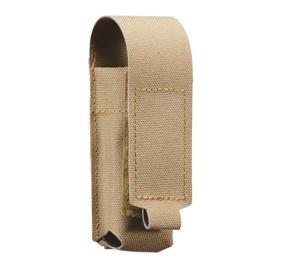 Lancer Tactical Laser Cut Single Pistol Magazine Pouch with Flap Cover, Tan