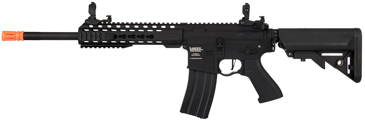 Lancer Tactical M4 KeyMod 10" Semi/Full Auto Airsoft AEG Rifle, Black