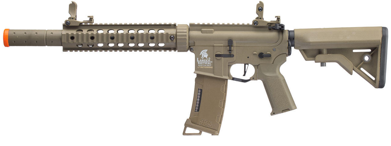 Lancer Tactical M4 SD AEG Airsoft Rifle, Gen 3, Dark Earth