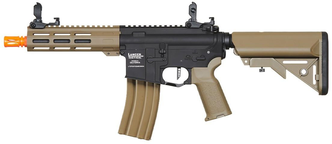 Lancer Tactical Mayhem 7" M-LOK Proline Series M4 Airsoft Rifle, Two-Tone