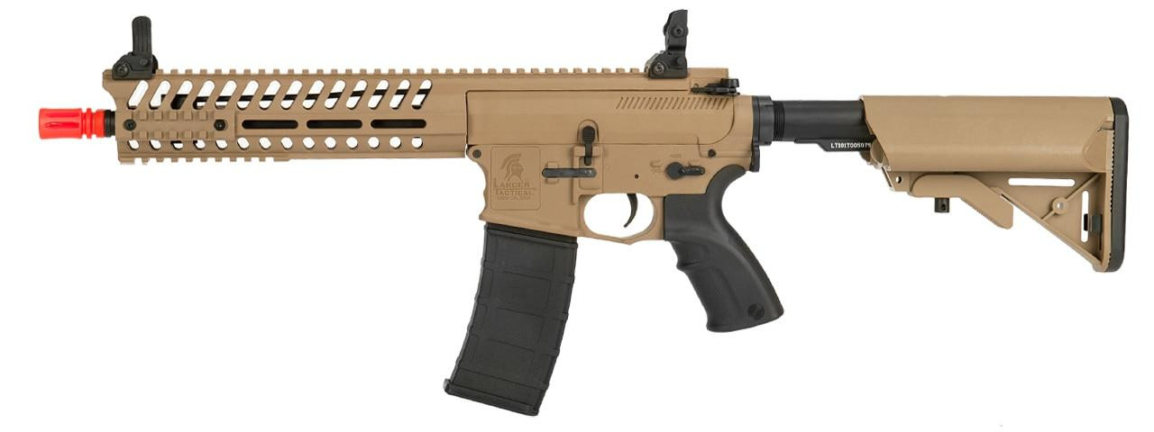 Lancer Tactical Multi Mission Carbine Blowback AEG, 10.5", OEM by Lonex, Tan & Black