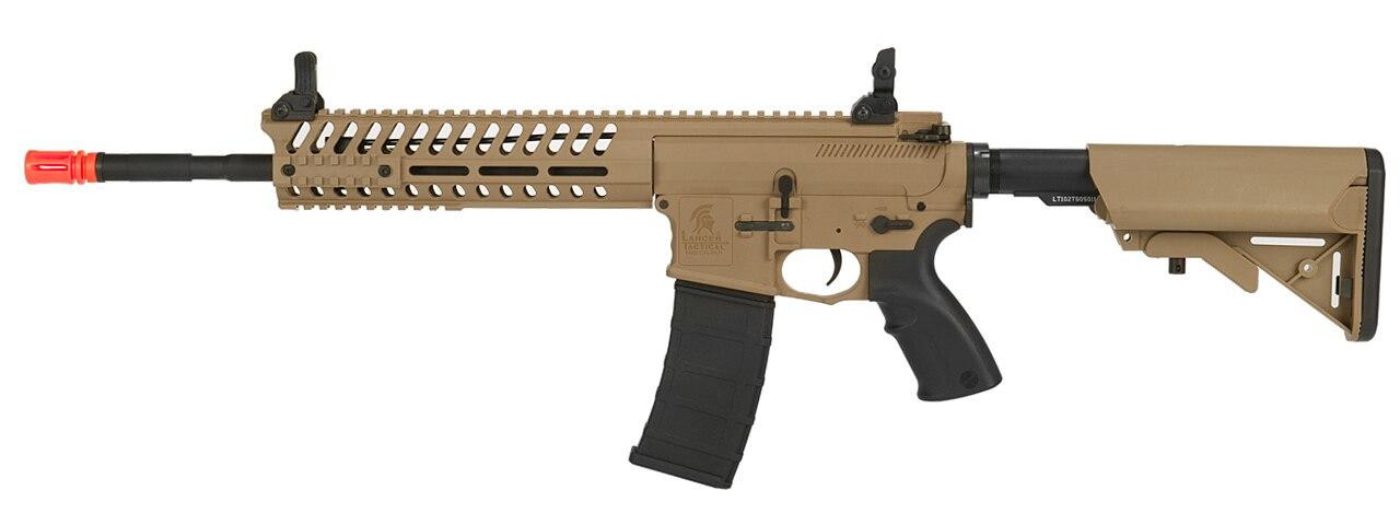 Lancer Tactical Multi Mission Carbine Blowback AEG, 14.5", OEM by Lonex, Tan/Black