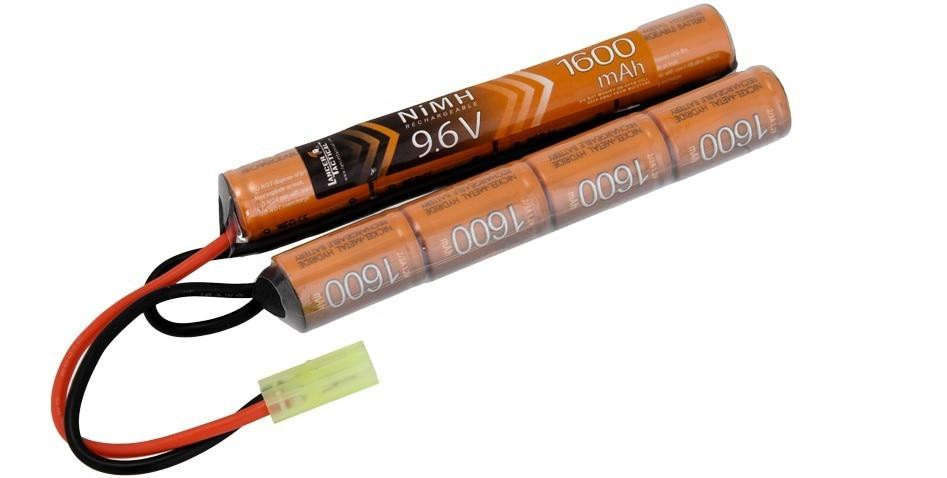 Lancer Tactical NiMH Crane Stock 1600mah 9.6v Nunchuck Battery
