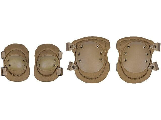 Lancer Tactical Nylon Elbow & Knee Pads, Tan