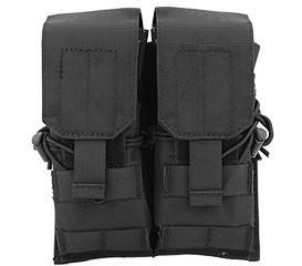 Lancer Tactical Nylon Dual M4/M16/AK74 Magazine Pouch, Black