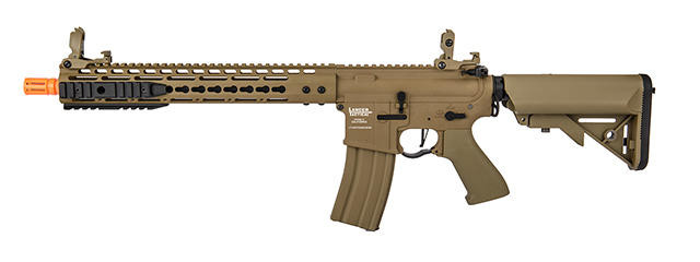Lancer Tactical Proline 12" Keymod Rail w/ Picatinny M4 Carbine AEG Airsoft Rifle, Tan