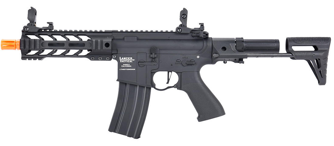 Lancer Tactical ProLine Battle Hawk Low FPS PDW Airsoft AEG Rifle, Black