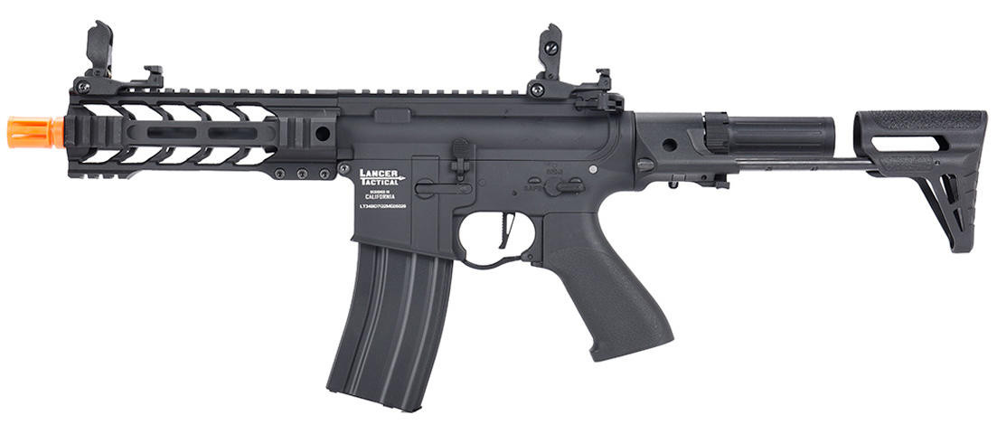 Lancer Tactical ProLine BATTLE HAWK PDW AEG Airsoft Rifle, Black