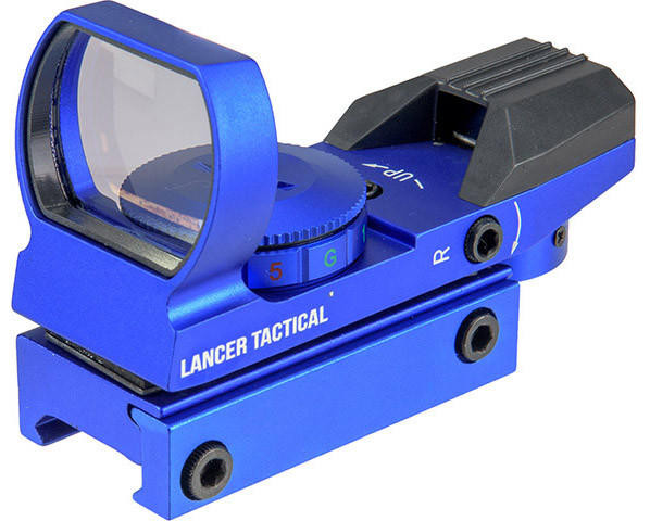 Lancer Tactical Red/Green Dot Reflex Sight w/ 4 Reticles, Blue