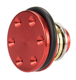 Lancer Tactical Reinforced CNC Aluminum Piston Head w/ Ball Bearings, Red