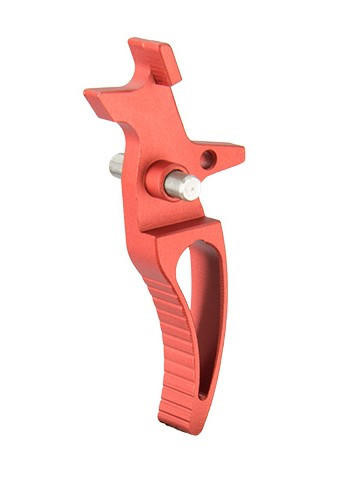 Lancer Tactical Skeletonized Curved Airsoft AEG Trigger, Red