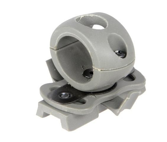 Lancer Tactical SpecOps Military Style Helmet 20mm Rail Flashlight Clamp, Foliage Green