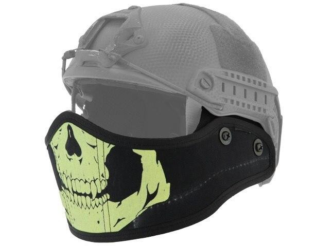 Lancer Tactical SpecOps Military Style Helmet Face Mask, Black Skull
