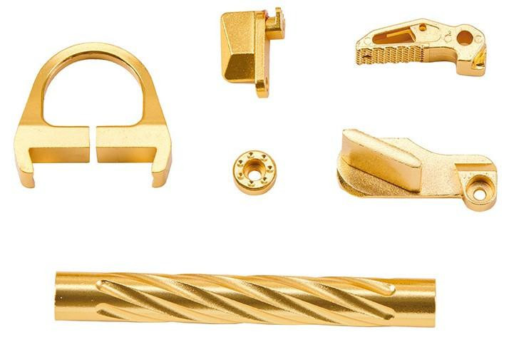 Lancer Tactical Tandemkross CTHULHU GBB Airsoft Pistol Colored CNC Accessory Upgrade Parts Set, Gold