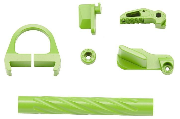 Lancer Tactical Tandemkross CTHULHU GBB Airsoft Pistol Colored CNC Accessory Upgrade Parts Set, Gree