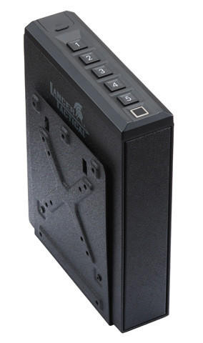 Lancer Tactical Wall Mounted Biometric Gun Safe Box, Black
