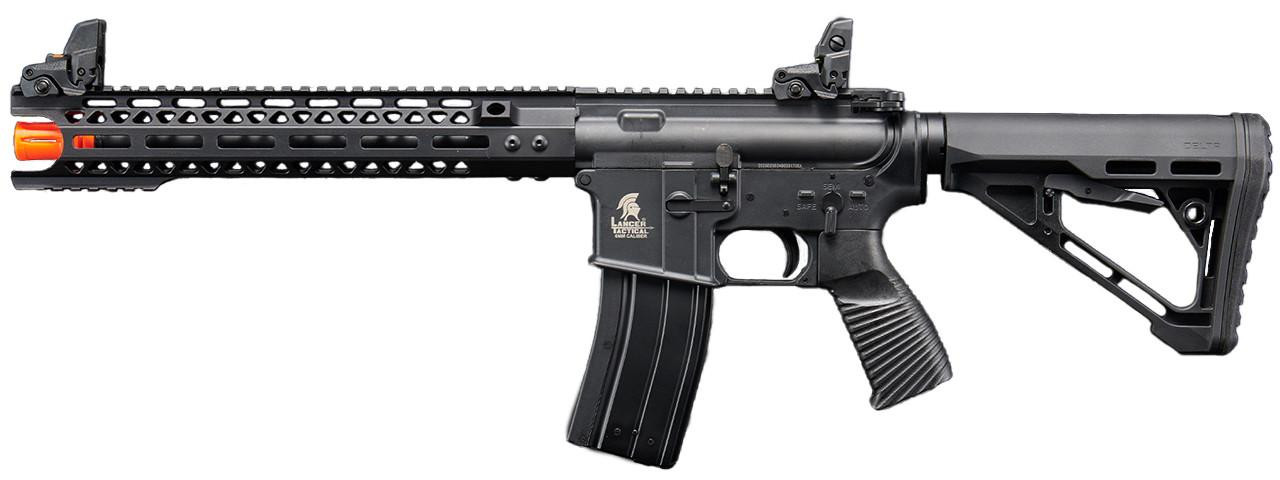 Lancer Tactical Wirecutter M4 12" GBB Polymer Airsoft Rifle w/ MLOK Rail by Golden Eagle, Black