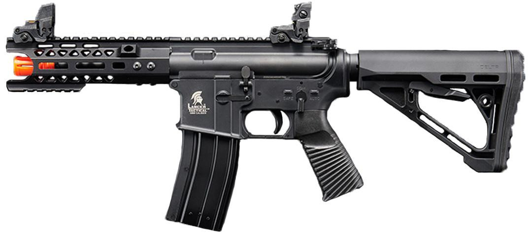 Lancer Tactical Wirecutter M4 Shorty 7" GBB Polymer Airsoft Rifle w/ MLOK Rail by Golden Eagle, Blac