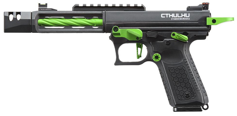 Lancer Tactical x Tandemkross CTHULHU Gas Blow Back Airsoft Pistol, Black/Green
