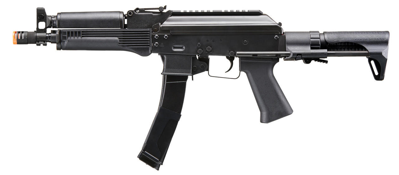 LCT 9mm PP-19 PDW AK Airsoft Electric Blowback Rifle w/ Polymer Handguard, Black