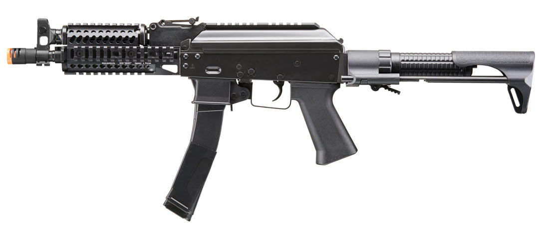 LCT 9mm Style PP-19 PDW AK Airsoft AEG Rifle, Black