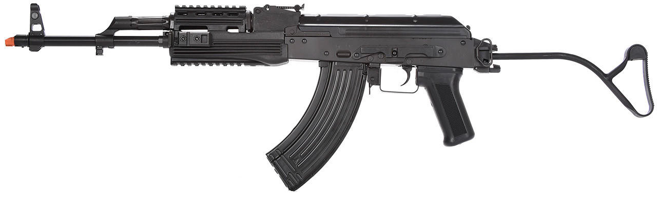 LCT Airsoft TIMS AK47 AEG Rifle w/ Folding Wire Stock, Black