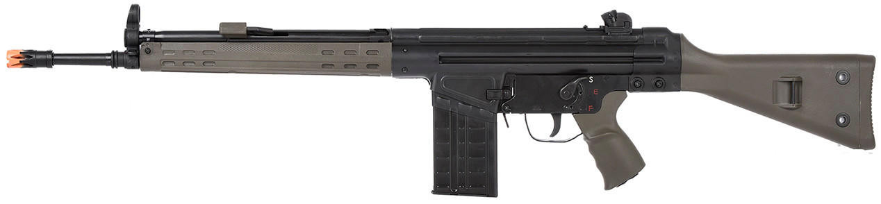 LCT LC-3A3 Full Size AEG Airsoft Rifle w/ Slim Handguard, Black/OD Green