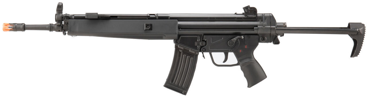 LCT LK-33 A3 Full Metal Electric Blowback Airsoft AEG Rifle w/ PDW Style Stock, Black