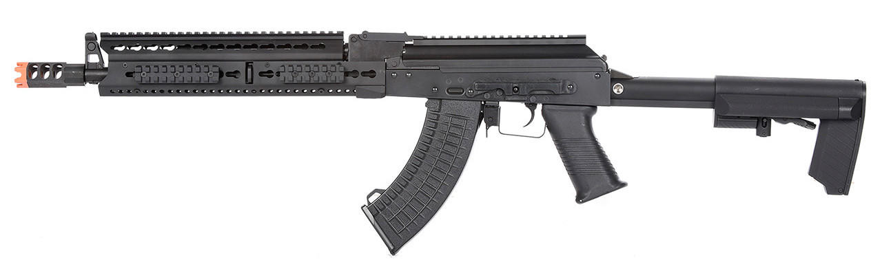 LCT Steel 13.5" KeyMod AK AEG Airsoft Rifle, Black