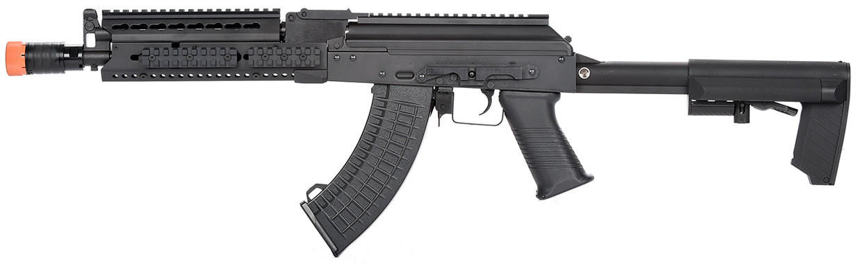 LCT Steel 9.5" Keymod AK Airsoft AEG Rifle, Black