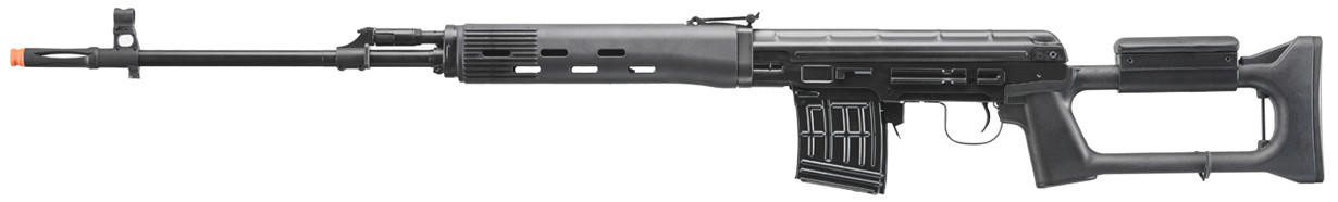 LCT SVD Dragunov Electric Airsoft Sniper Rifle, Black