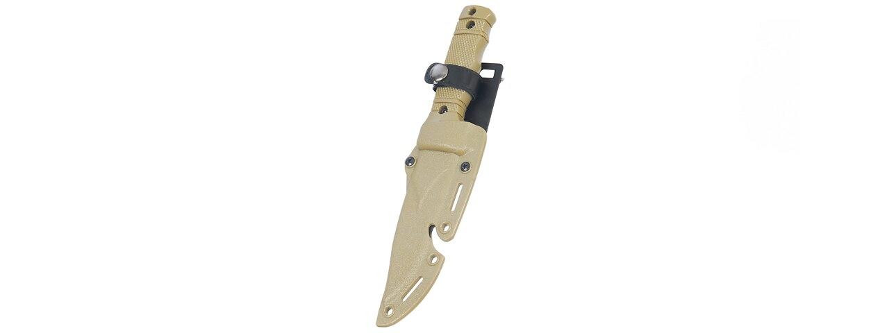 M37-K Seal Pup Rubberized Plastic Training Knife w/ Sheath, Tan