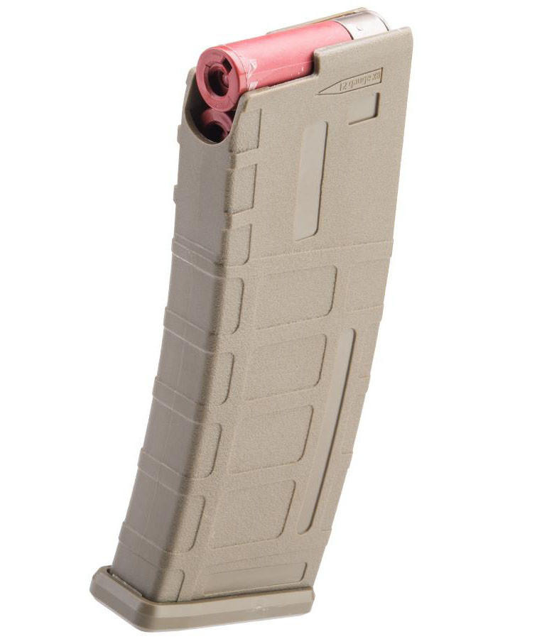 Matrix AR15 Magazine Shaped Shotgun Shell Quick Holder w/ Shells, Tan