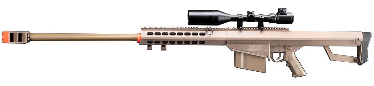 Matrix Barrett Licensed M82A1 Bolt Action Airsoft Sniper Rifle, Tan