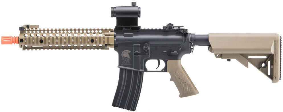 Matrix Mk18 Mod 1 Sportline Airsoft AEG Rifle w/ G3 Gearbox & Daniel Defense Rail System, Black/Tan