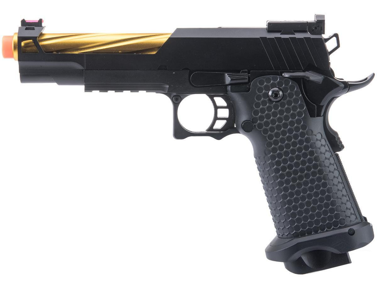Matrix x Golden Eagle Full Metal Mod-12 OTS .45 Style Tactical Hi-CAPA GBB Airsoft Pistol w/ Carryin