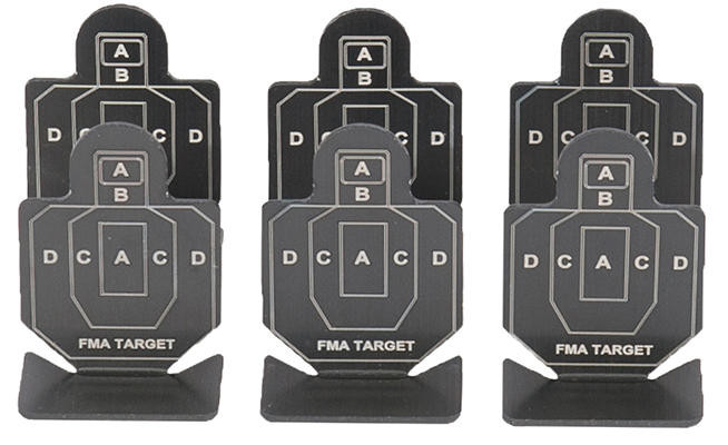 Metal Shooting Targets 448 Type B 6 Set, Black