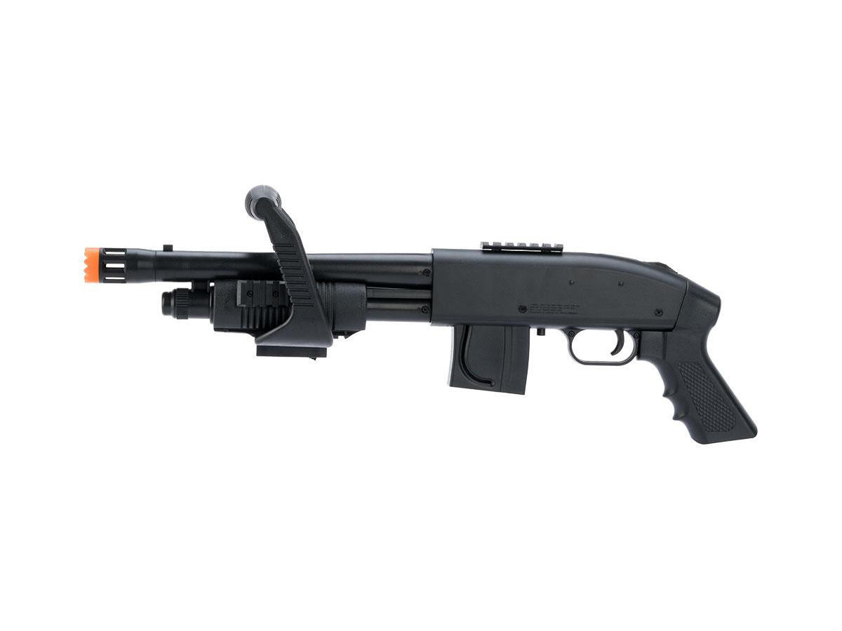 Mossberg Licensed M590 Chainsaw Airsoft Shotgun by Cybergun, Black