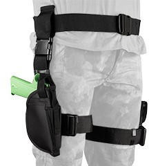 NcStar 3-Piece Drop Leg Holster And Magazine Holder, Black